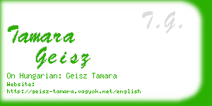 tamara geisz business card